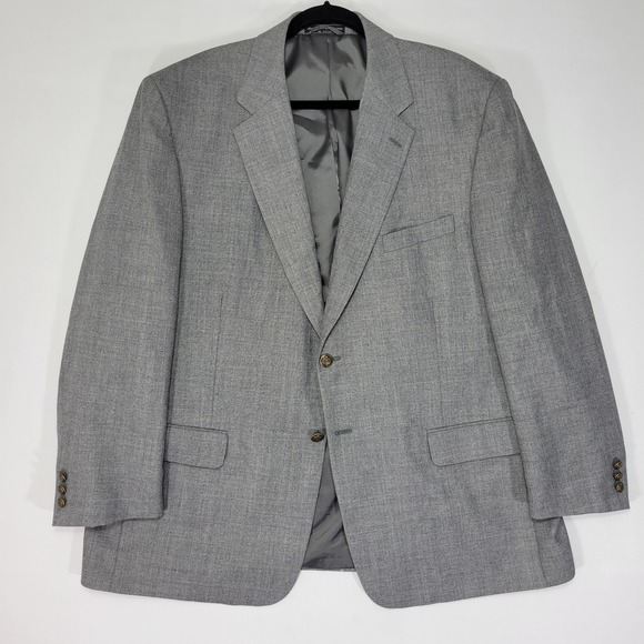 Statements Other - Statements Men's Sport Coat Blazer Two Button Gray Poly Wool Blend Size 48R